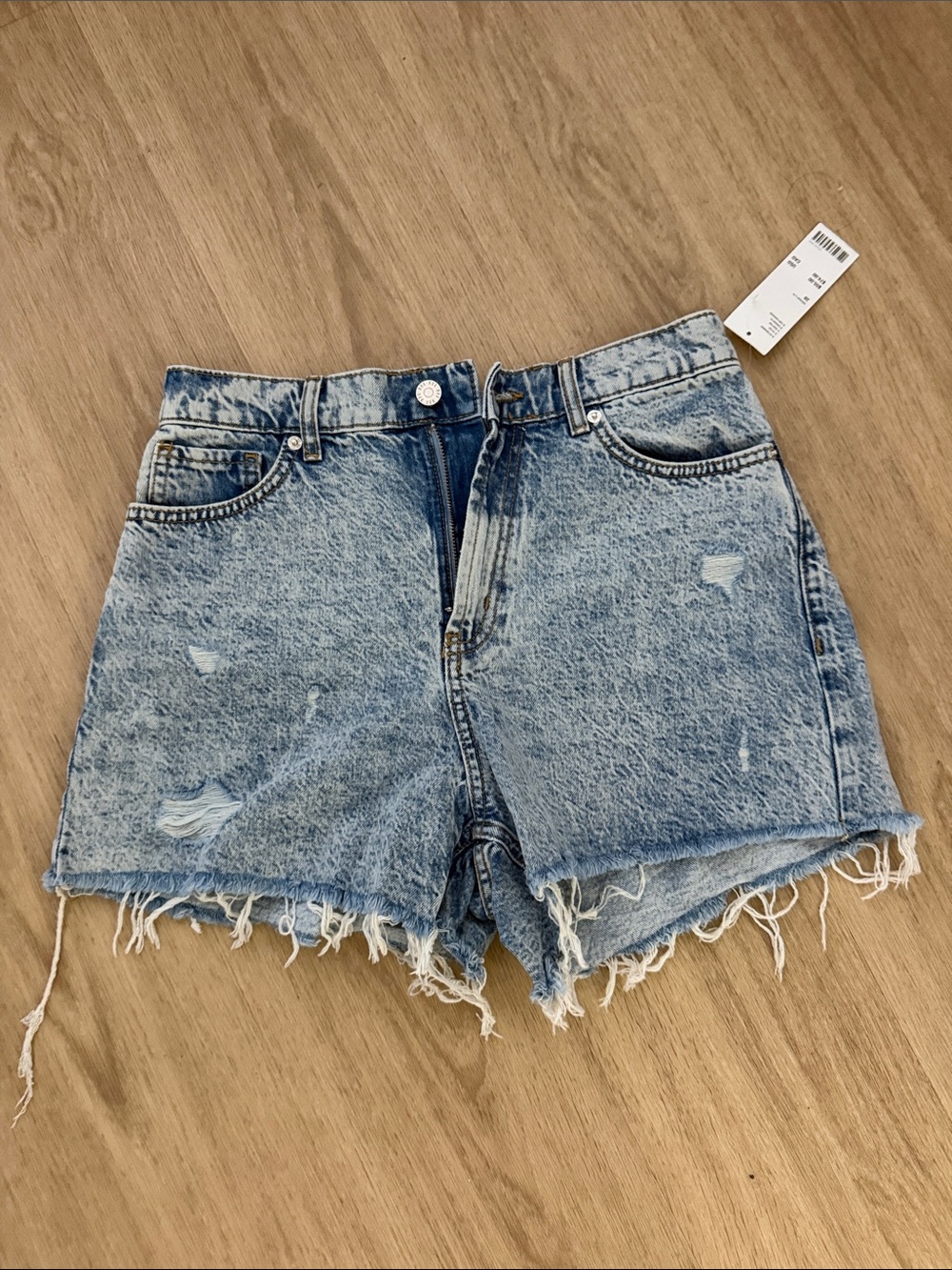 Urban Outfitters Light Blue Distressed Denim Cutoff Shorts